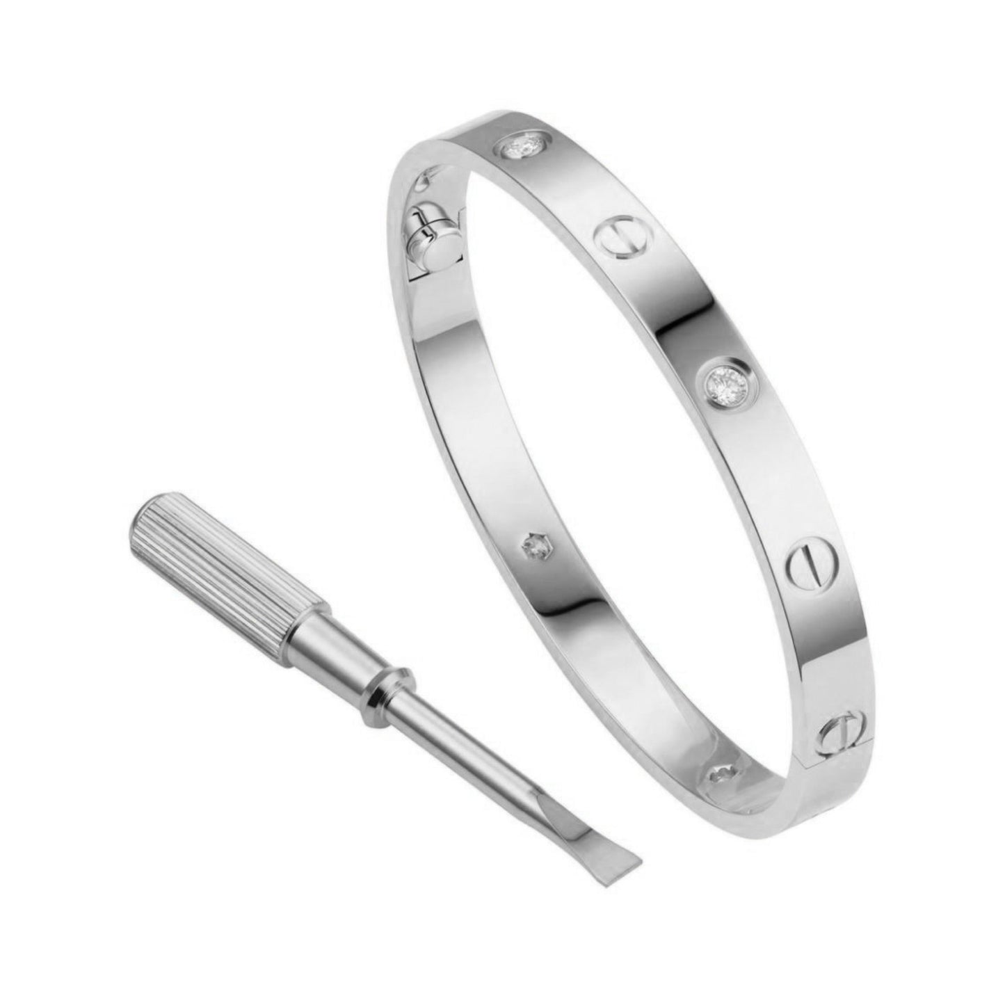 Cely Bracelet — Silver + 4 Diamond