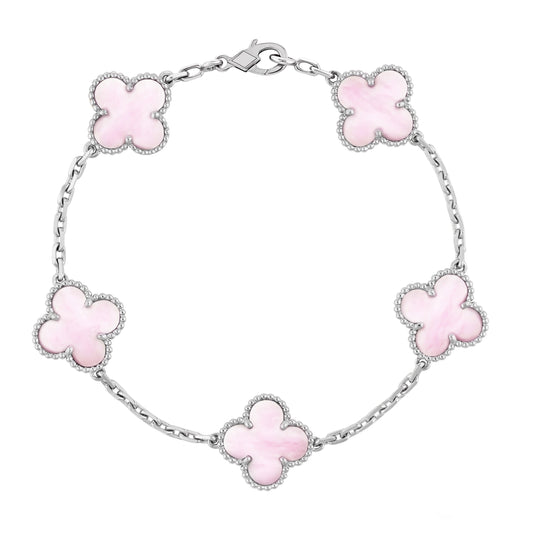 Camilla Bracelet — Silver + Pink