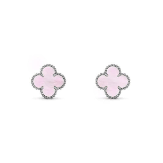 Camilla Studs — Silver + Pink