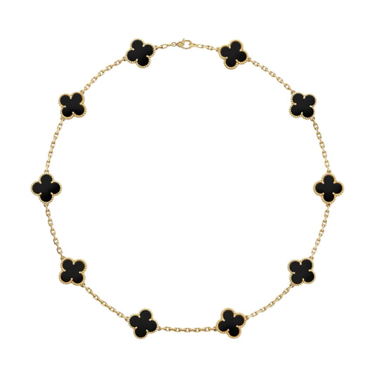 Mirla Necklace — Gold + Black