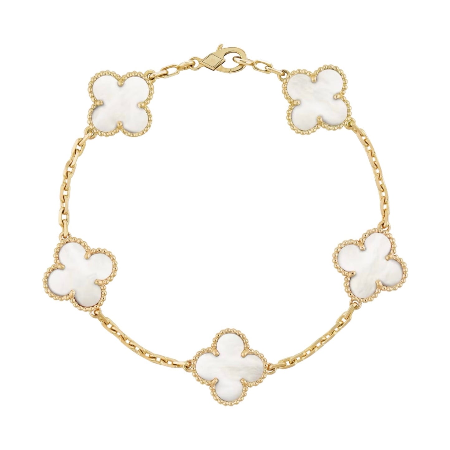 Camilla Bracelet — Gold + White