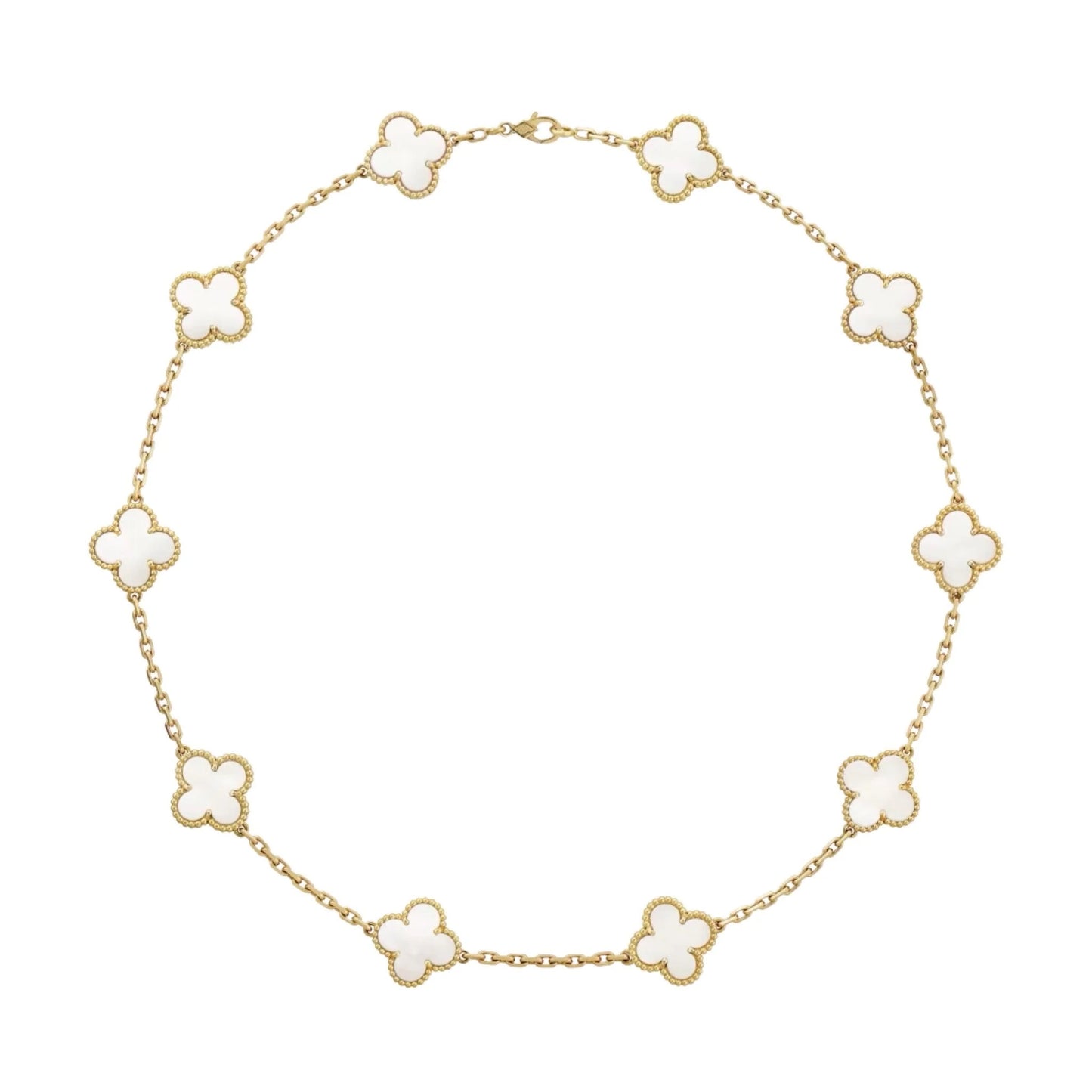 Mirla Necklace — Gold + White