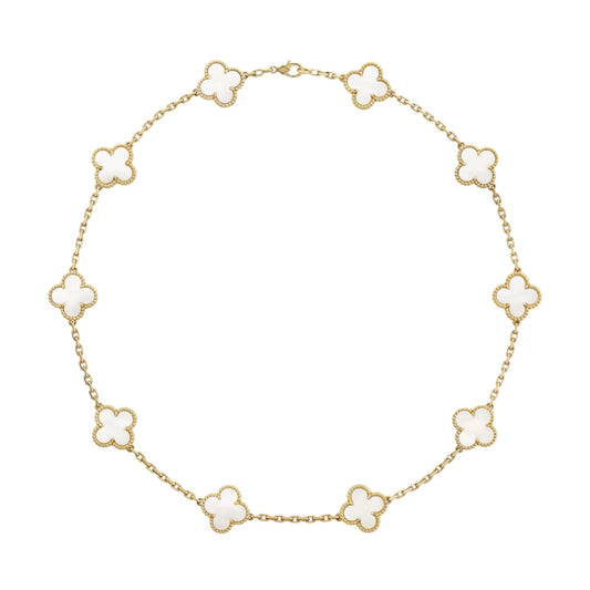 Mirla Necklace — Gold + White