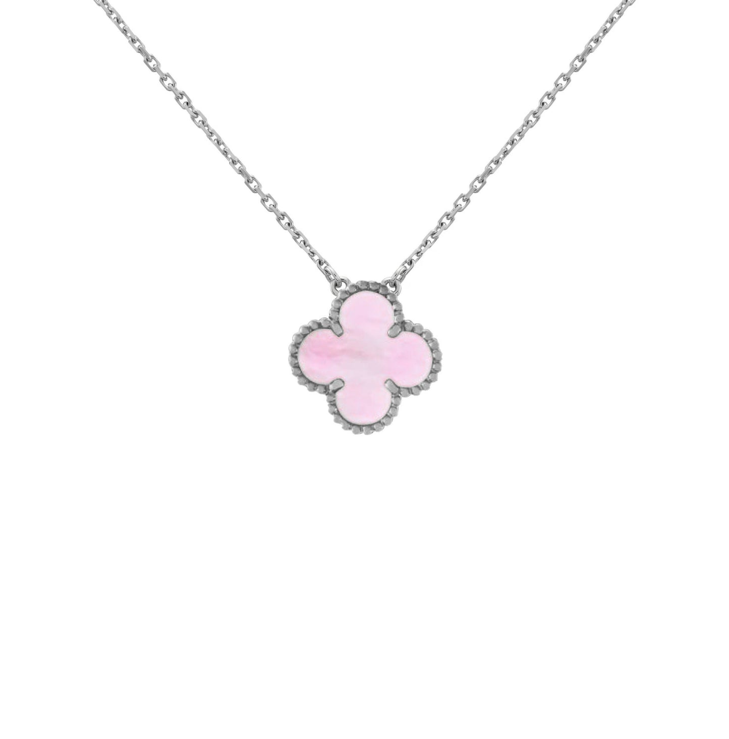 Camilla Necklace — Silver + Pink