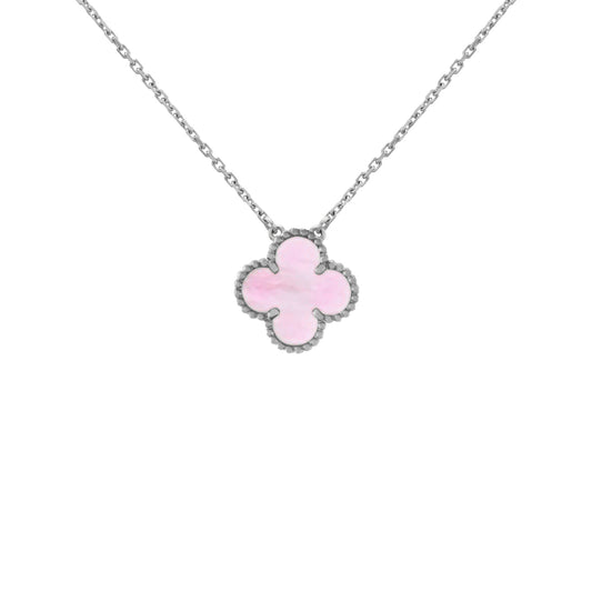 Camilla Necklace — Silver + Pink