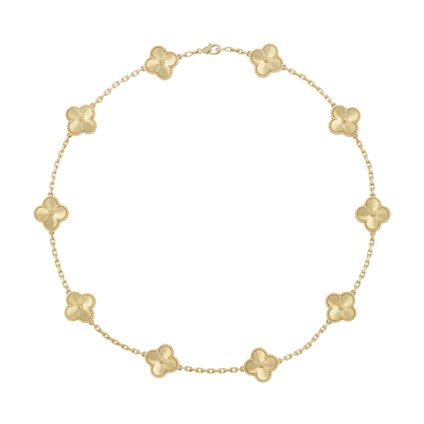 Mirla Necklace — Gold Guilloché