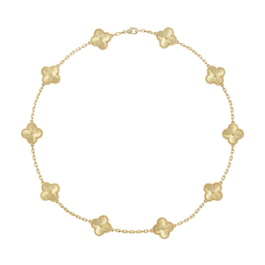 Mirla Necklace — Gold Guilloché