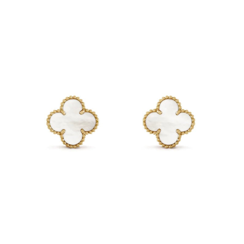 Camilla Studs — Gold + White