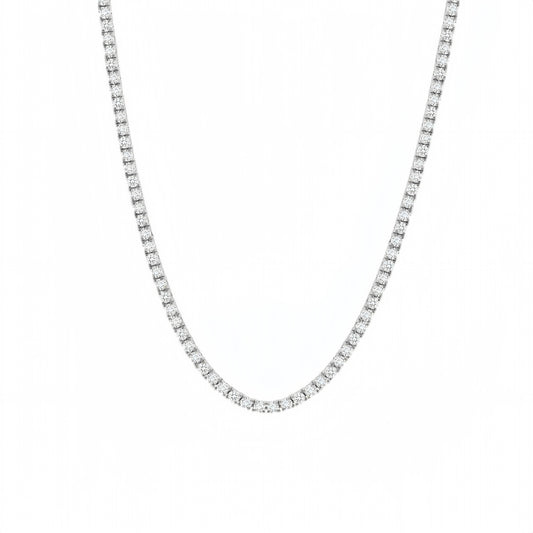 Este Tennis Necklace — Silver