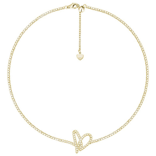 Gia Tennis Necklace — Gold